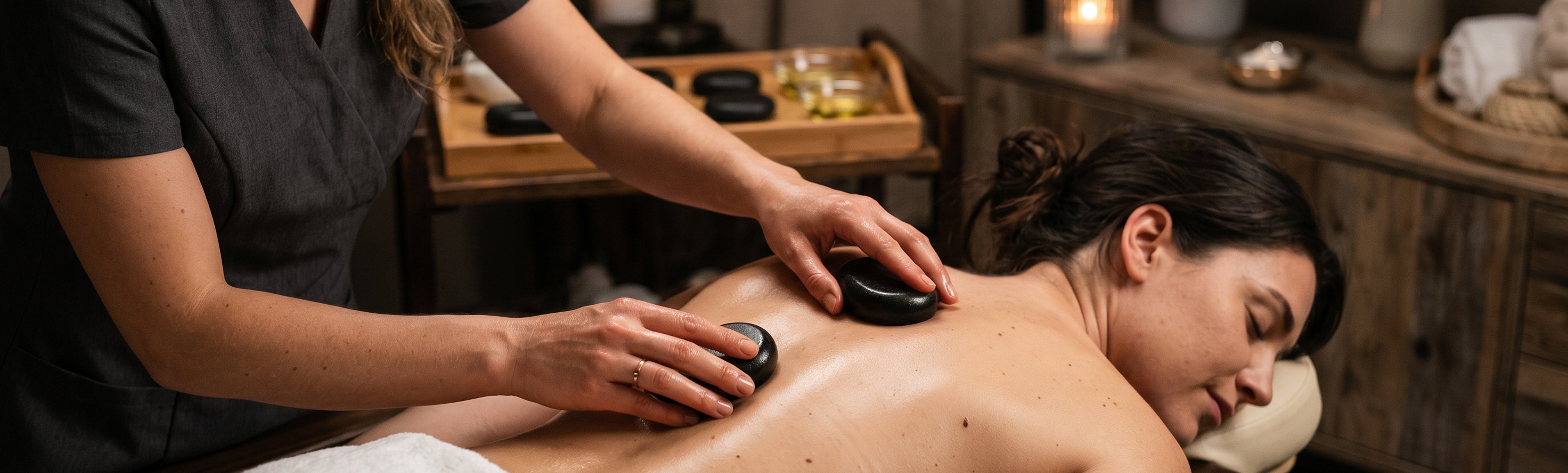 Massagem com Pedras Quentes